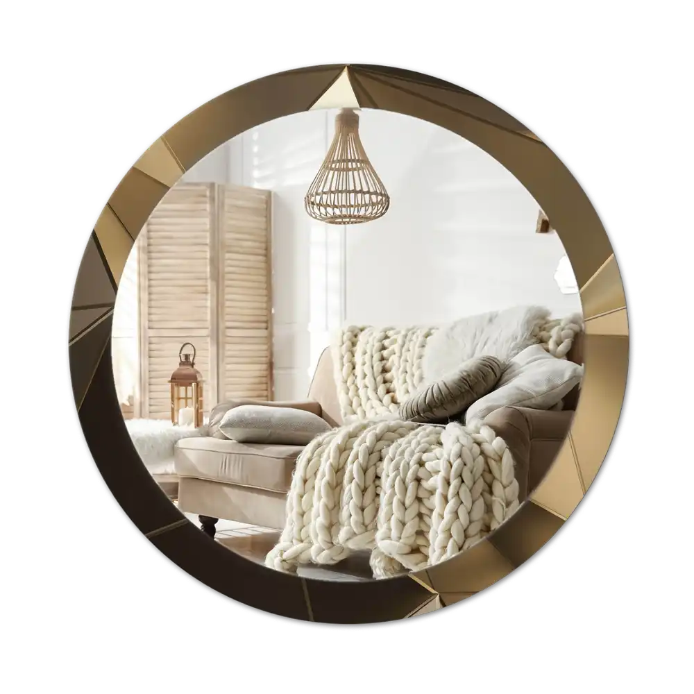 Round decorative mirror Modern abstraction