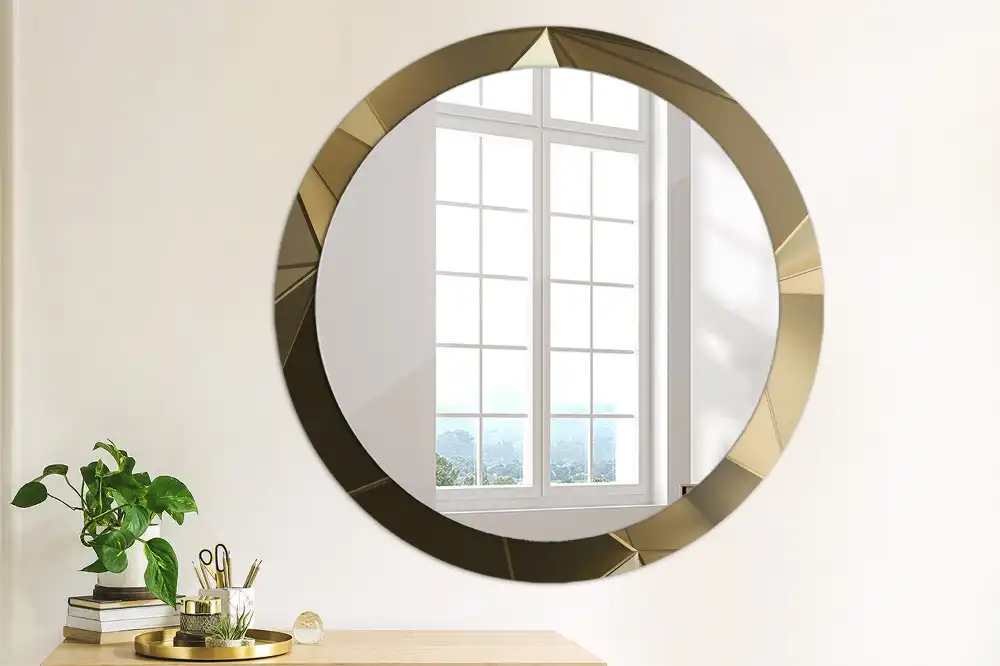 Round decorative mirror Modern abstraction