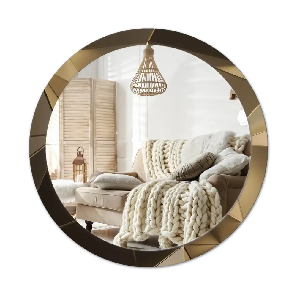 Round decorative mirror Modern abstraction