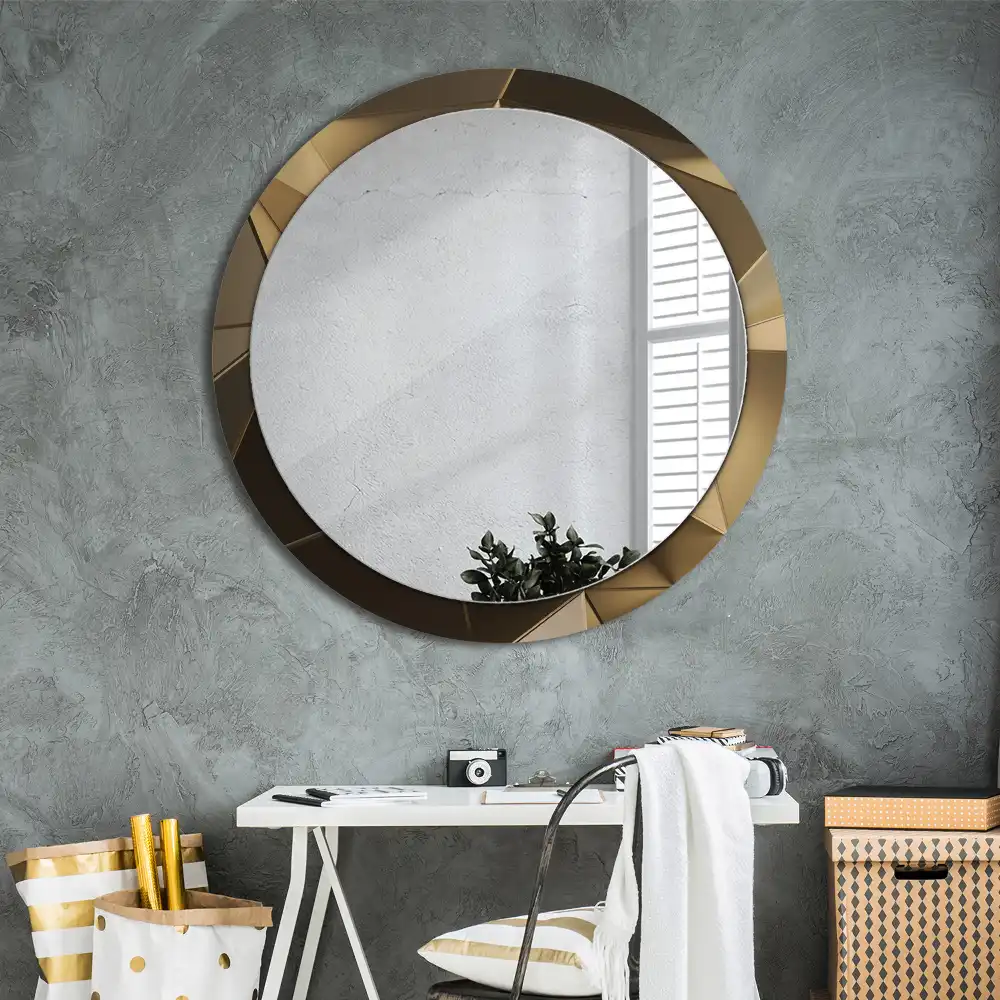 Round decorative mirror Modern abstraction