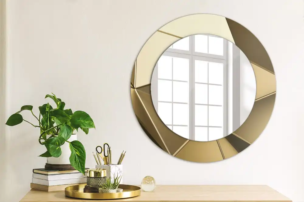 Round decorative mirror Modern abstraction