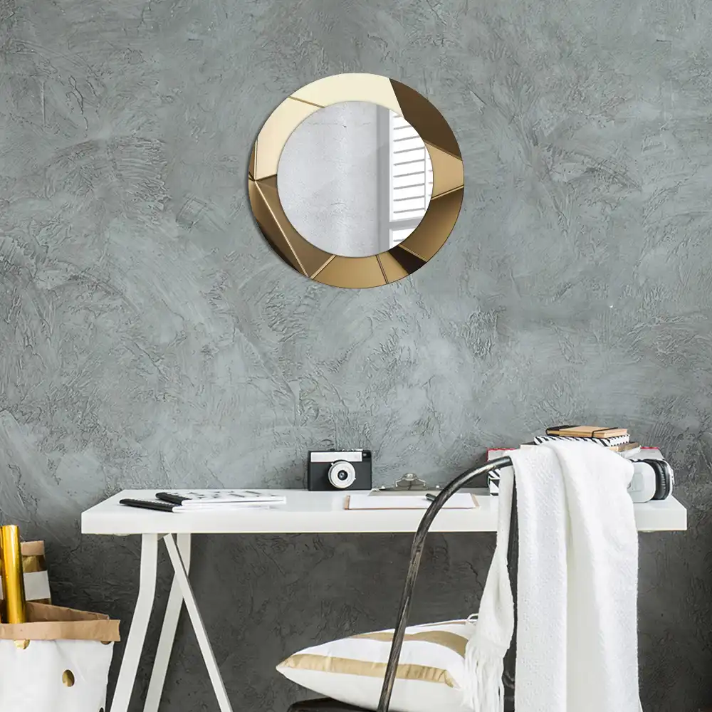 Round decorative mirror Modern abstraction