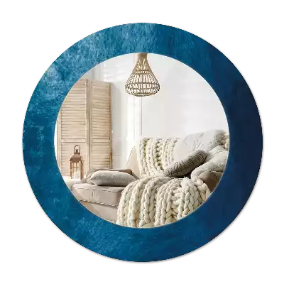 Round printed mirror Abstract art