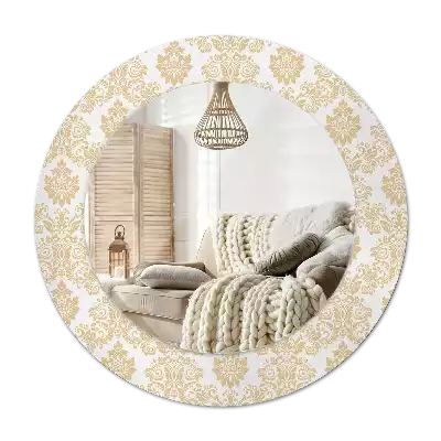 Round decorative mirror Baroque pattern