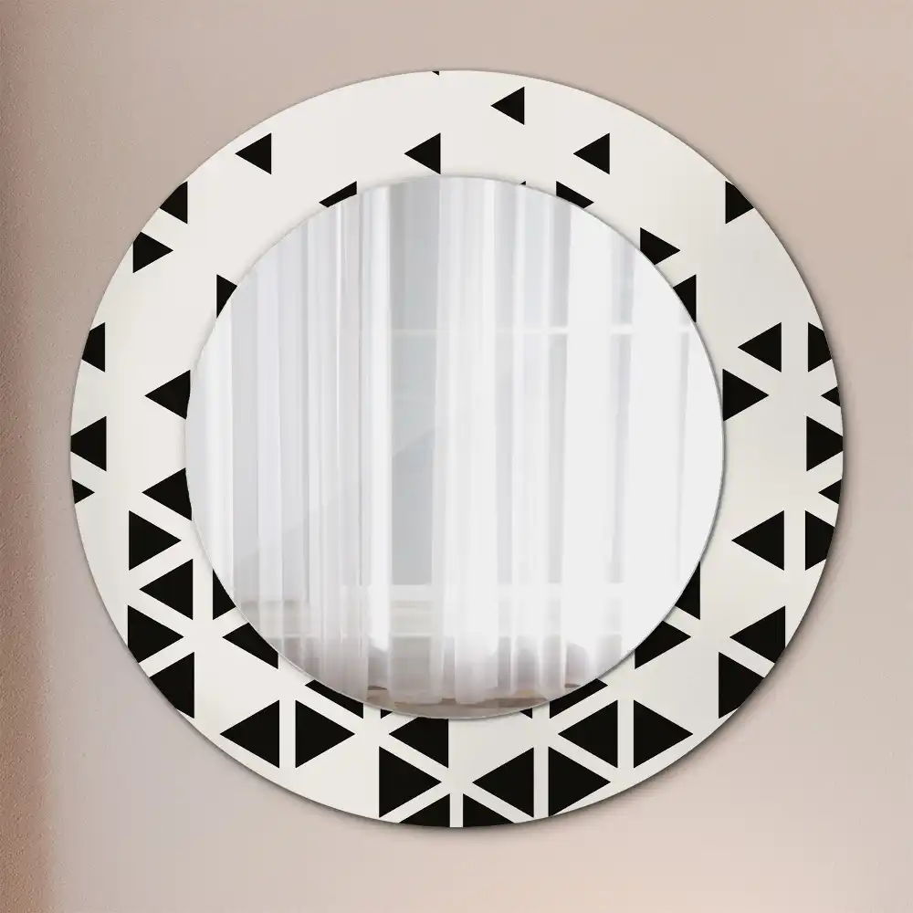 Round printed mirror Geometric abstraction