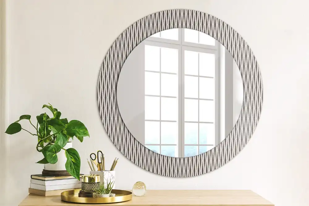 Round decorative mirror Geometric dot pattern