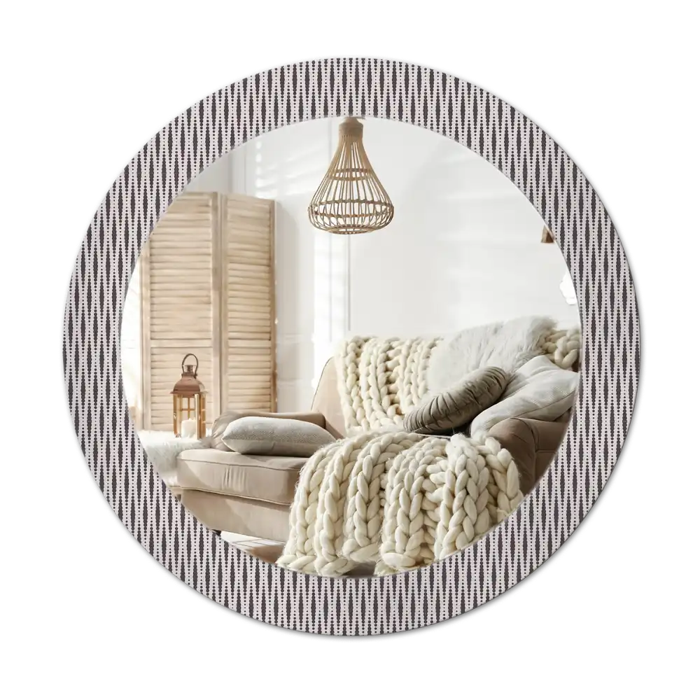 Round decorative mirror Geometric dot pattern