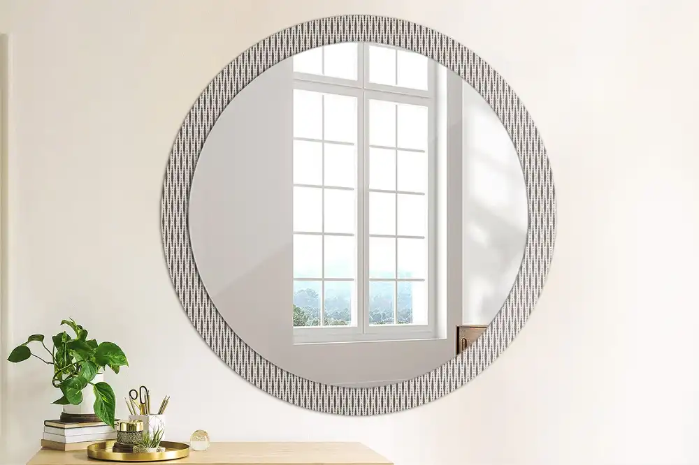 Round decorative mirror Geometric dot pattern