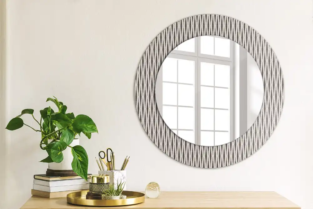 Round decorative mirror Geometric dot pattern