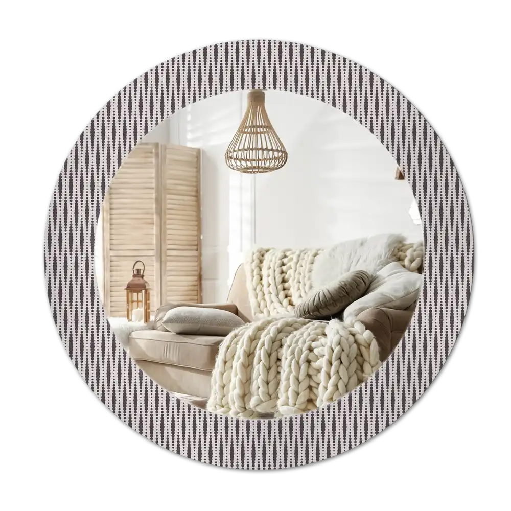 Round decorative mirror Geometric dot pattern