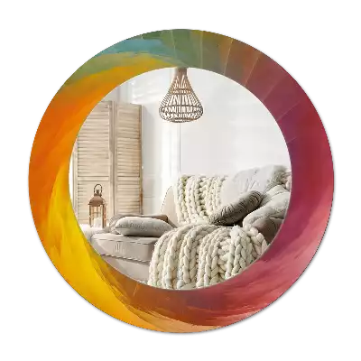 Round printed mirror Color palette