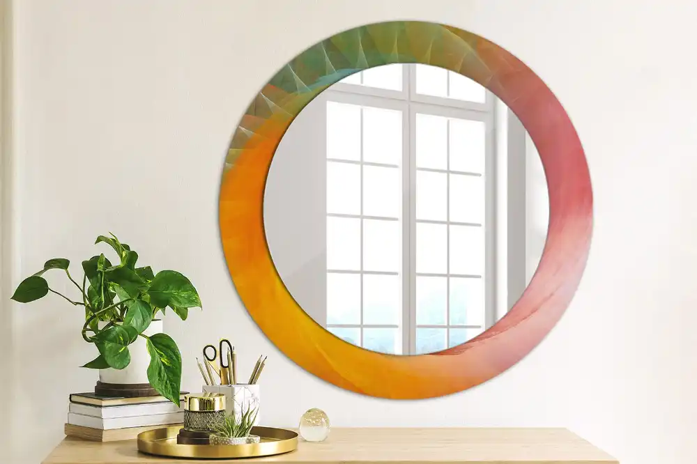 Round printed mirror Color palette