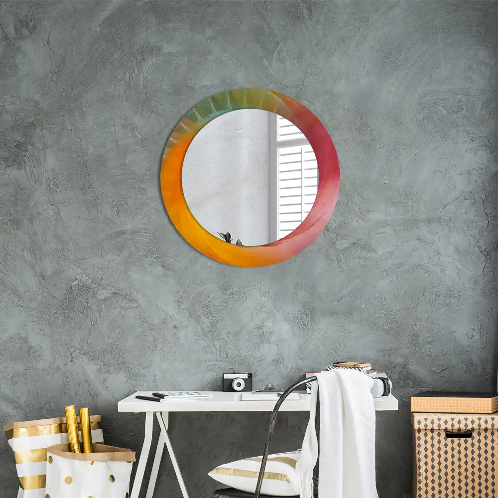 Round printed mirror Color palette