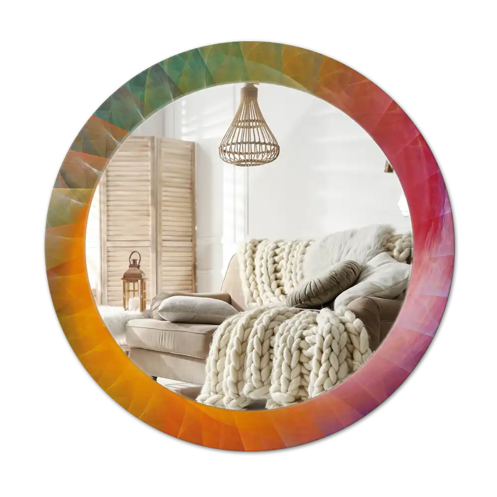 Round printed mirror Color palette