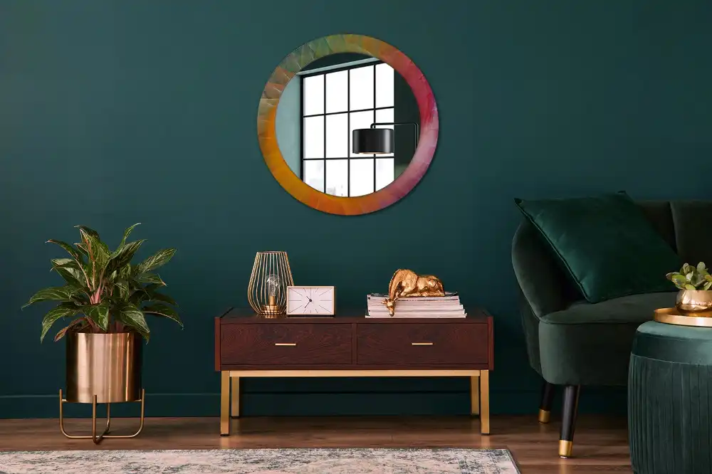 Round printed mirror Color palette