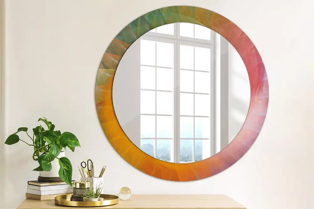 Round printed mirror Color palette