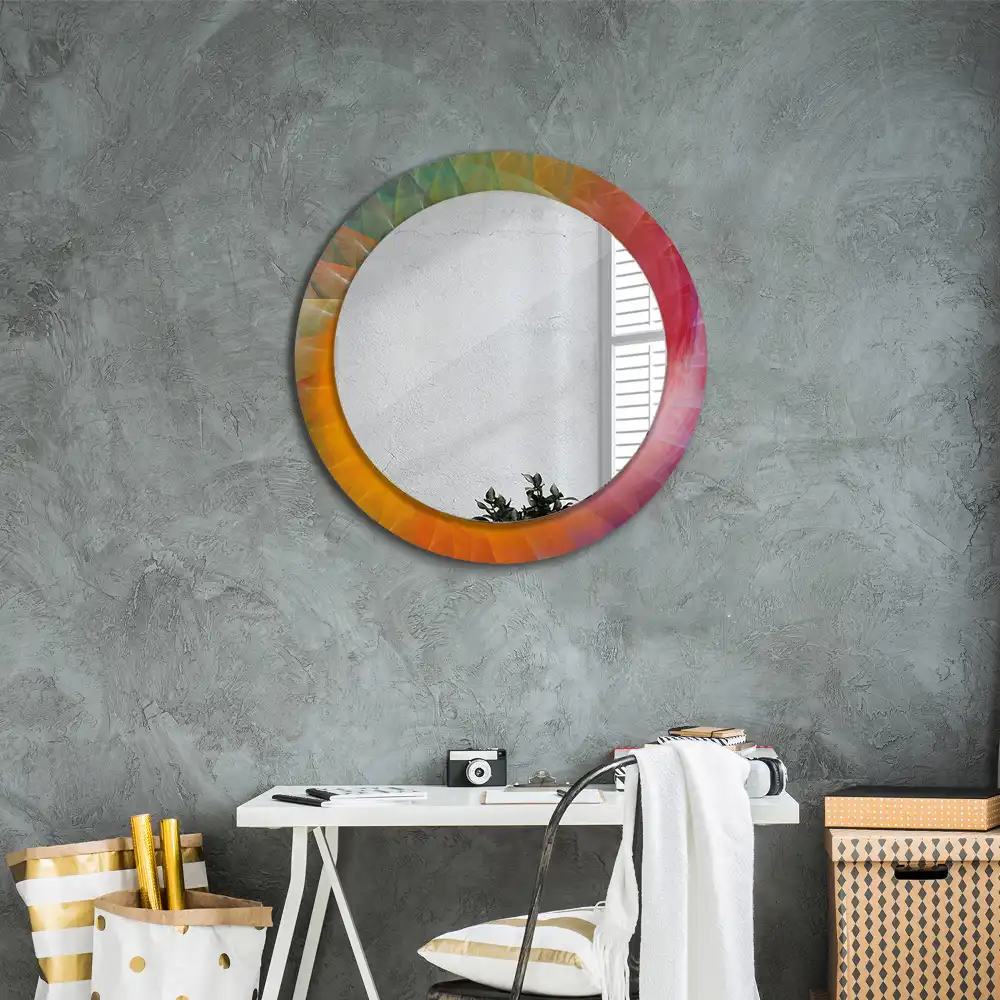 Round printed mirror Color palette