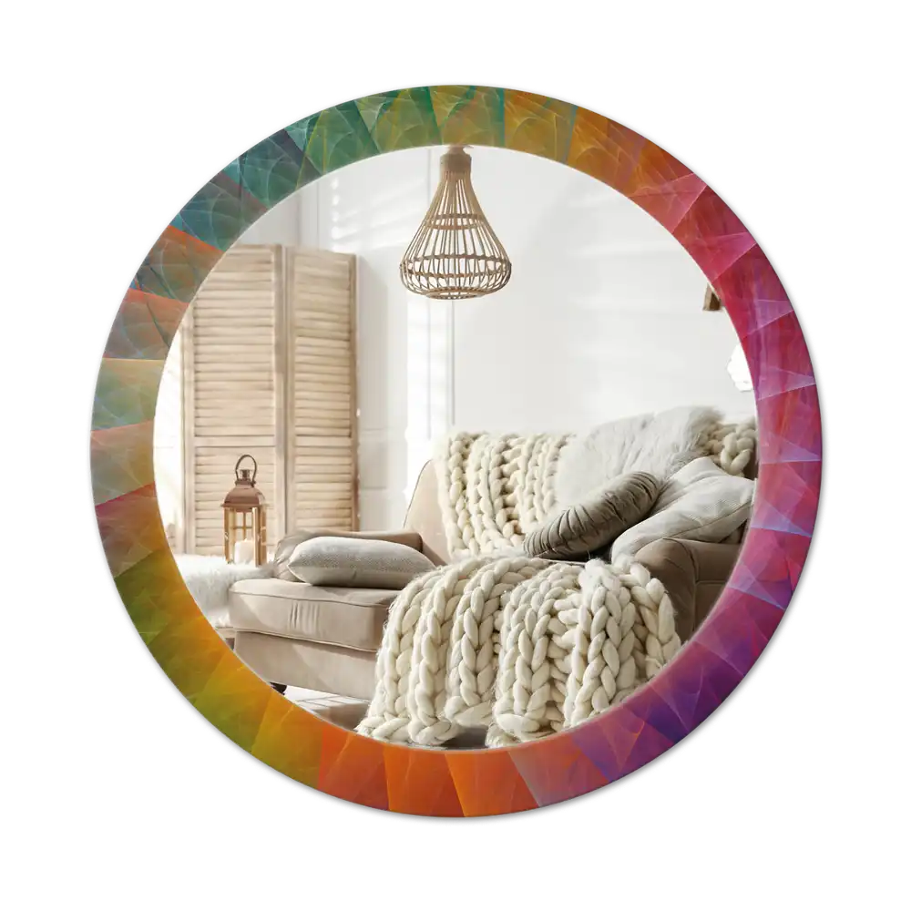 Round printed mirror Color palette