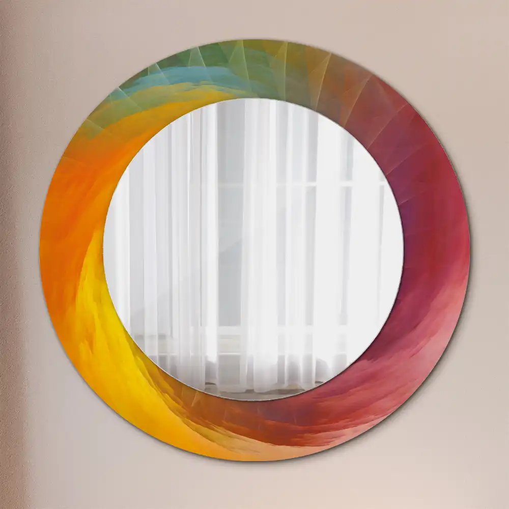 Round printed mirror Color palette