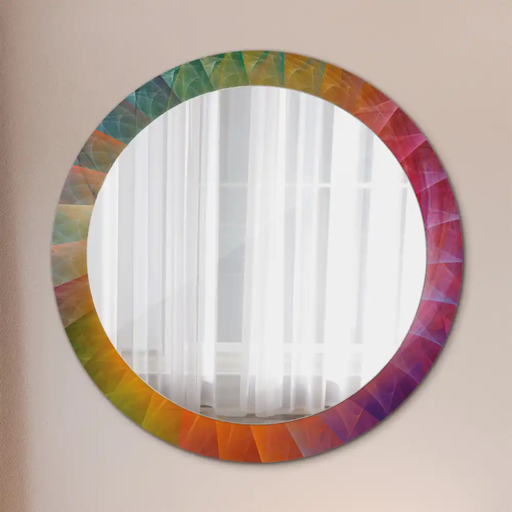 Round printed mirror Color palette