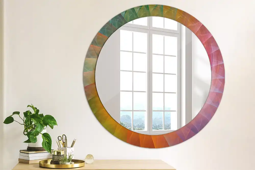 Round printed mirror Color palette