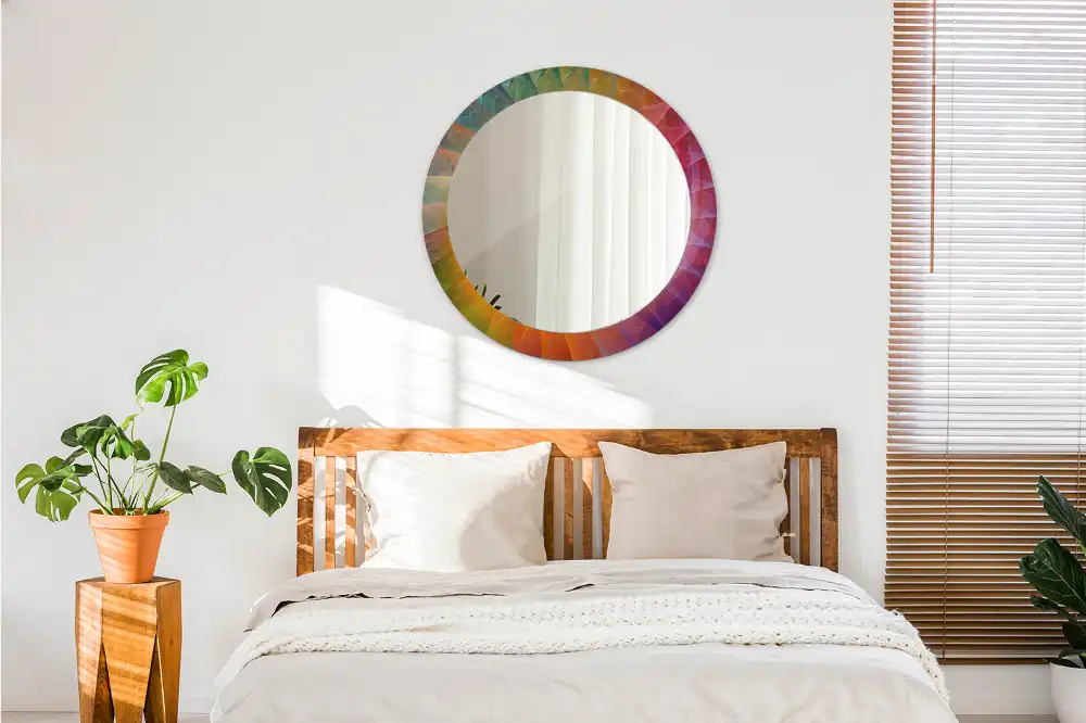 Round printed mirror Color palette