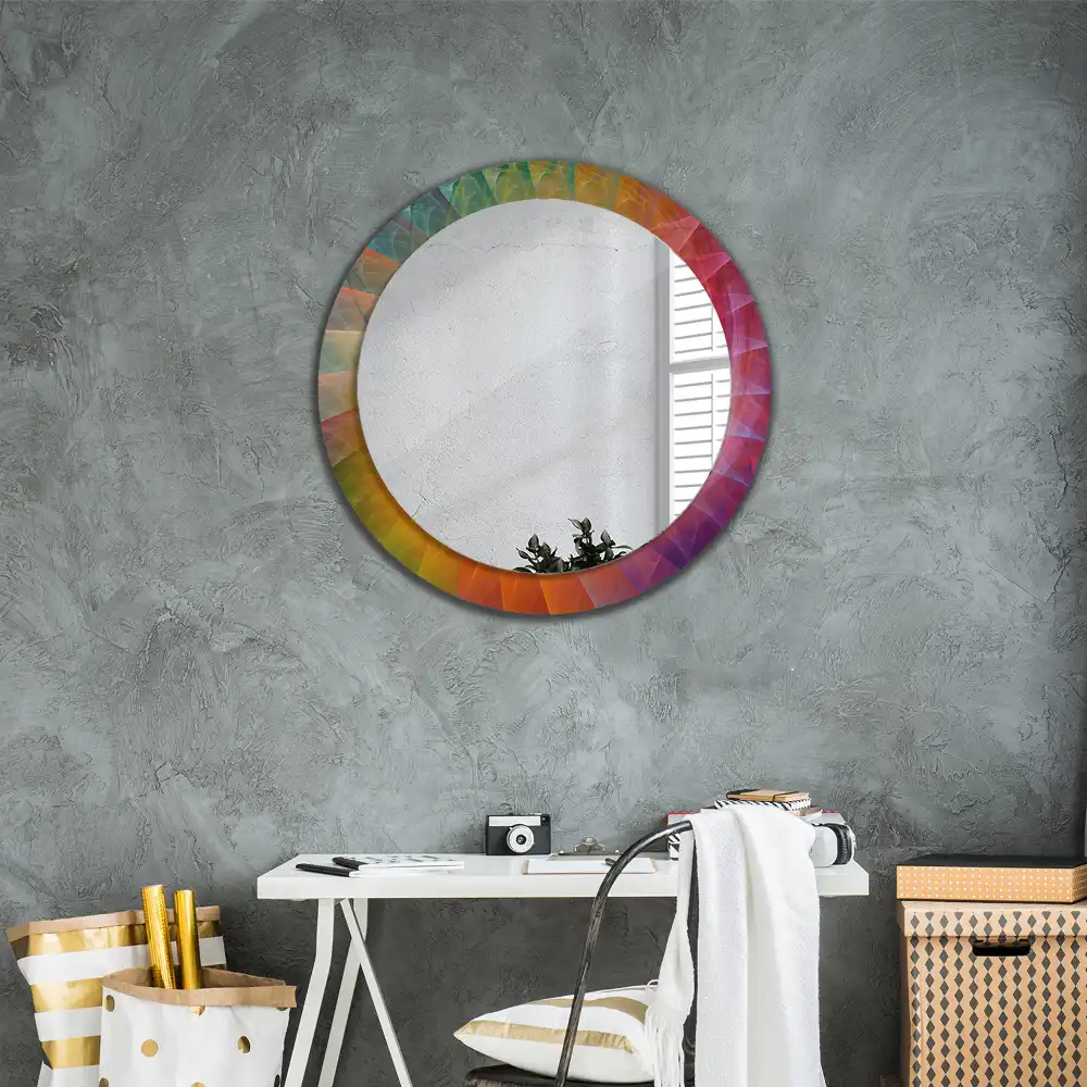 Round printed mirror Color palette