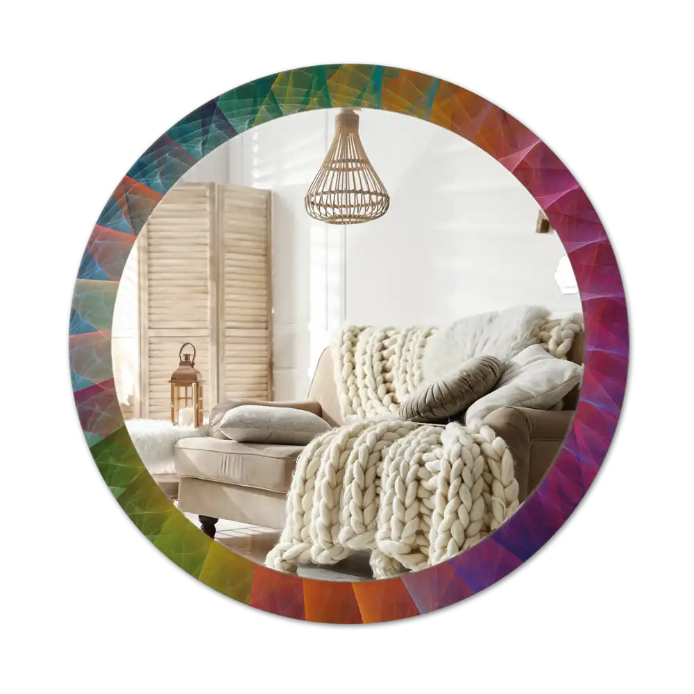 Round printed mirror Color palette