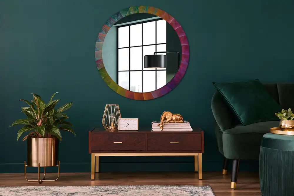Round printed mirror Color palette