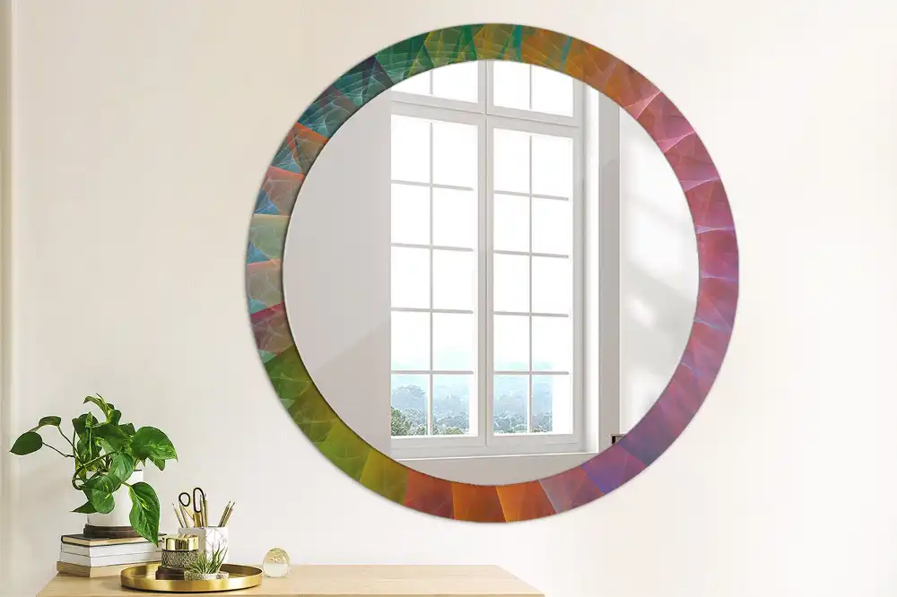 Round printed mirror Color palette