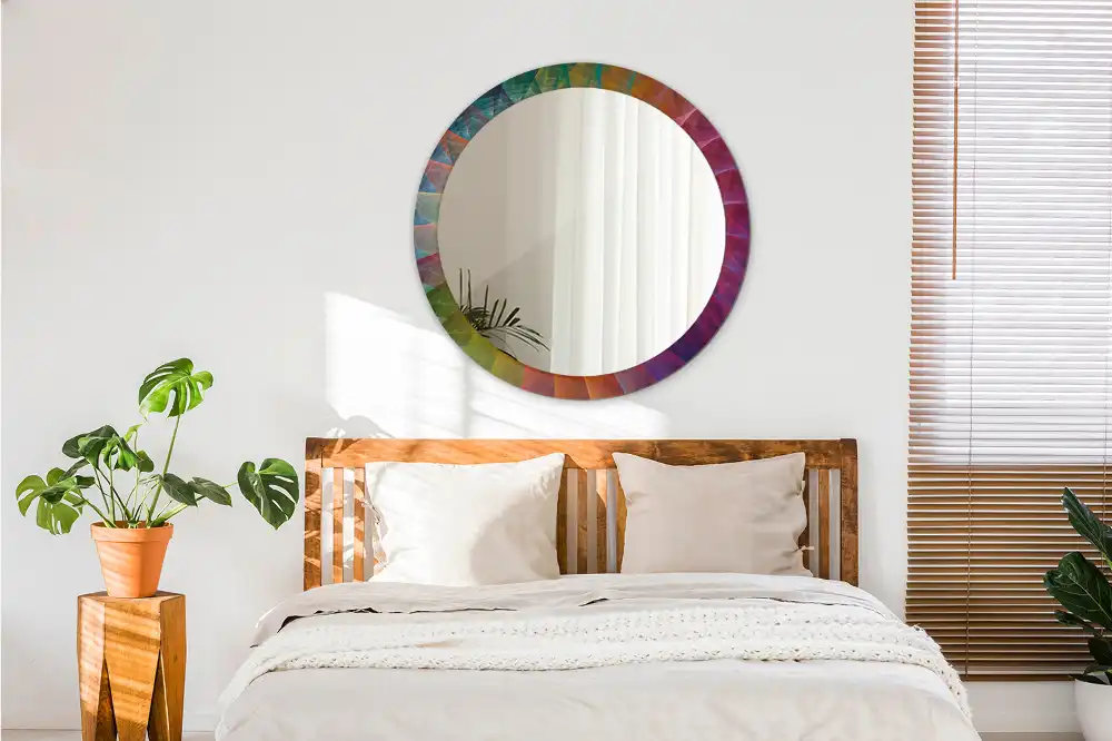 Round printed mirror Color palette