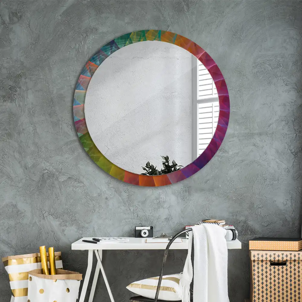 Round printed mirror Color palette