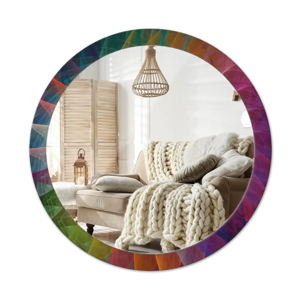 Round printed mirror Color palette