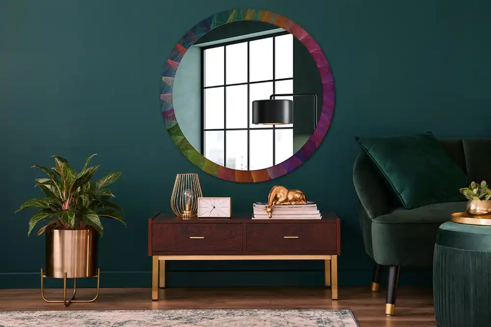 Round printed mirror Color palette