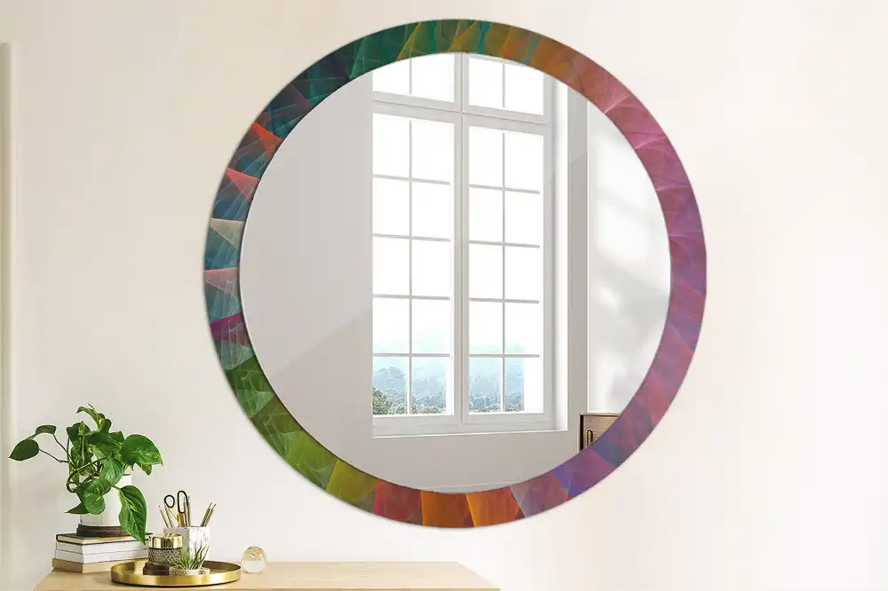 Round printed mirror Color palette
