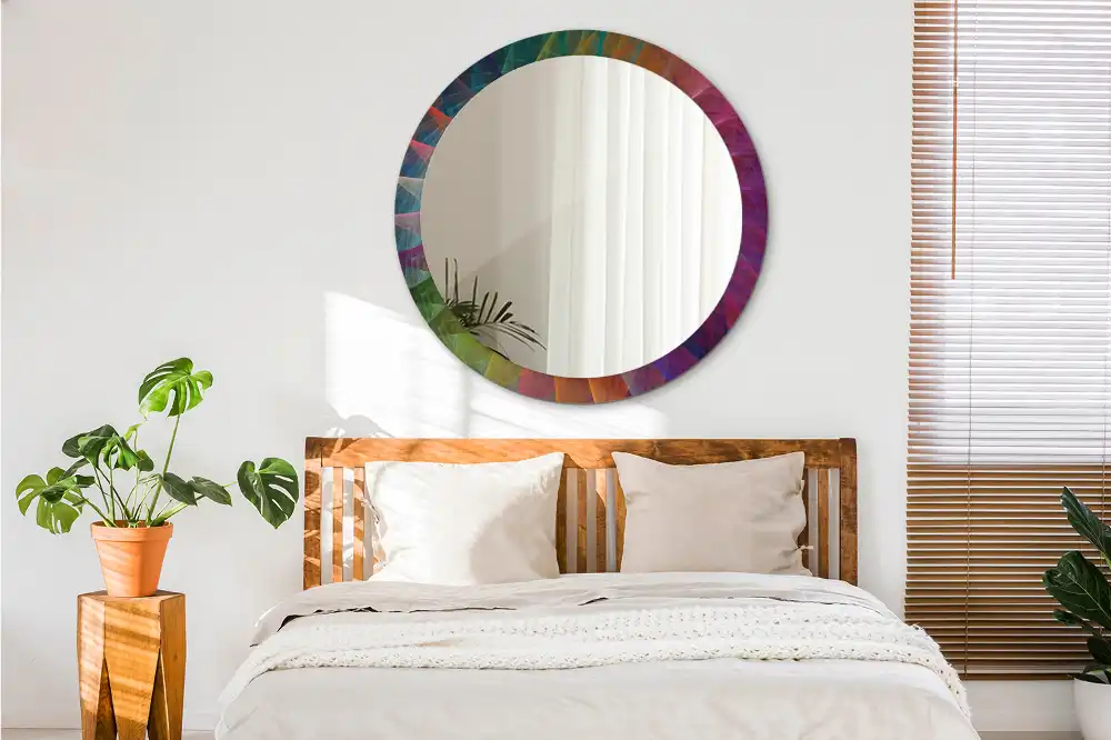 Round printed mirror Color palette