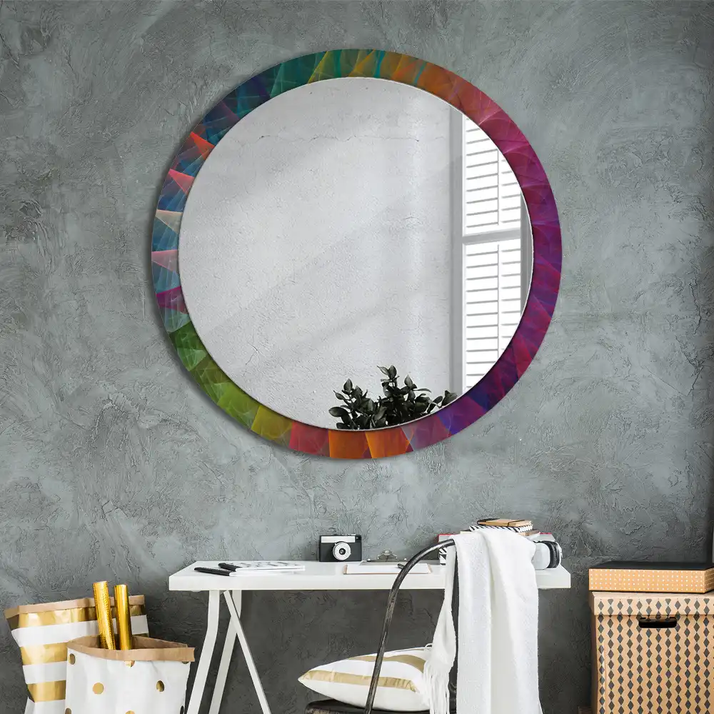Round printed mirror Color palette