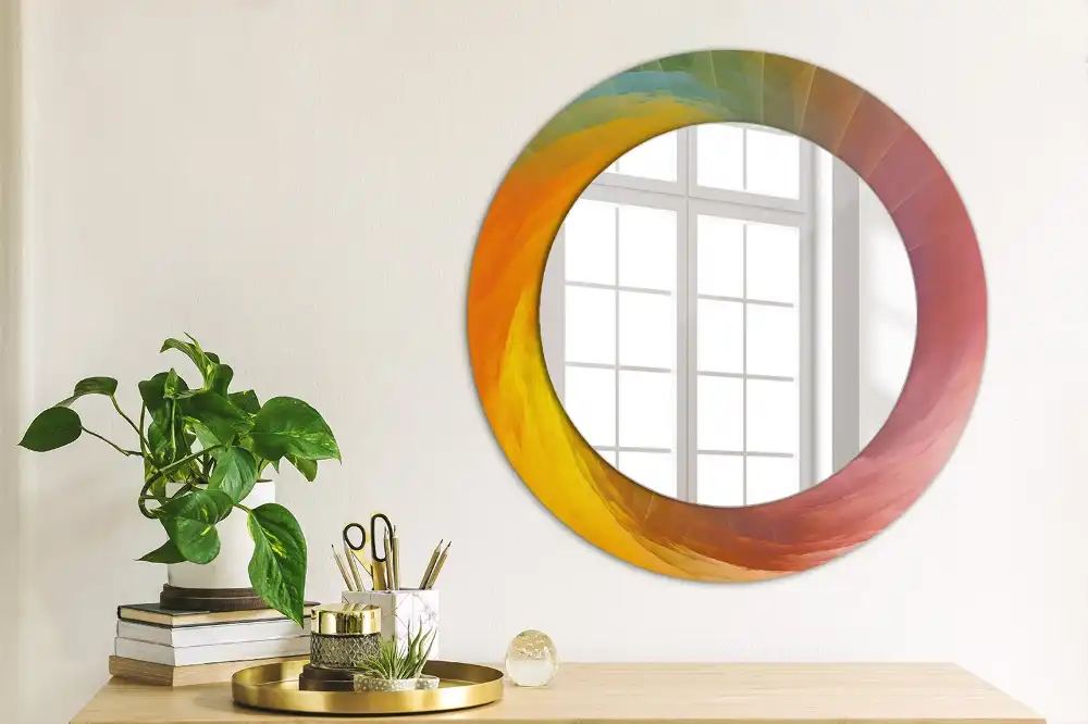 Round printed mirror Color palette