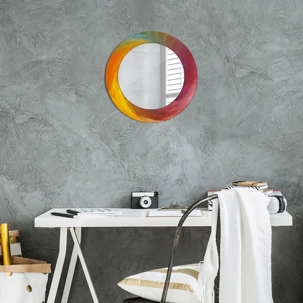 Round printed mirror Color palette