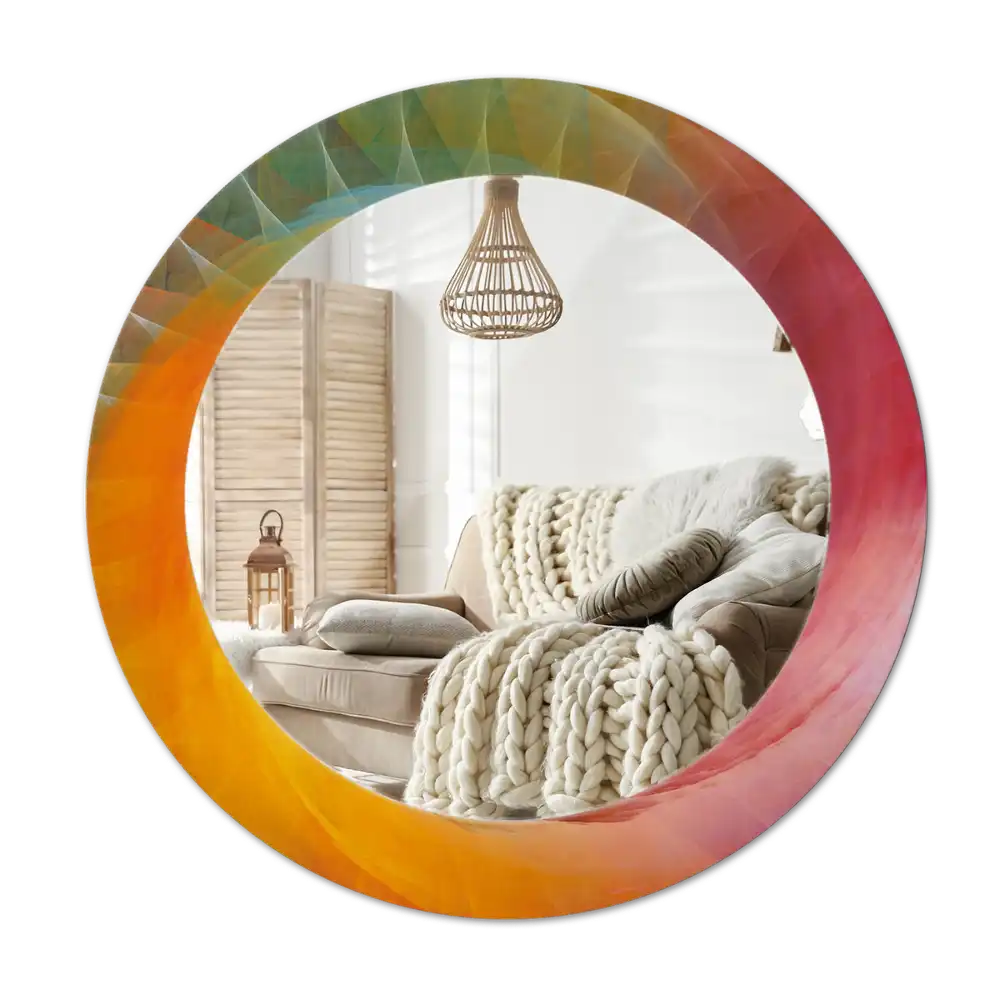 Round printed mirror Color palette