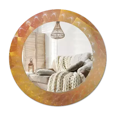 Round decorative mirror Spiral abstraction