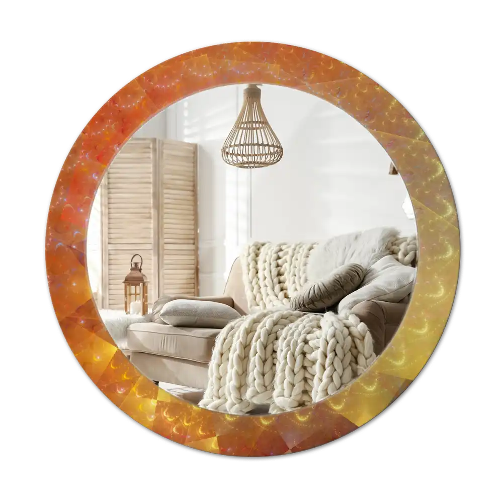 Round decorative mirror Spiral abstraction