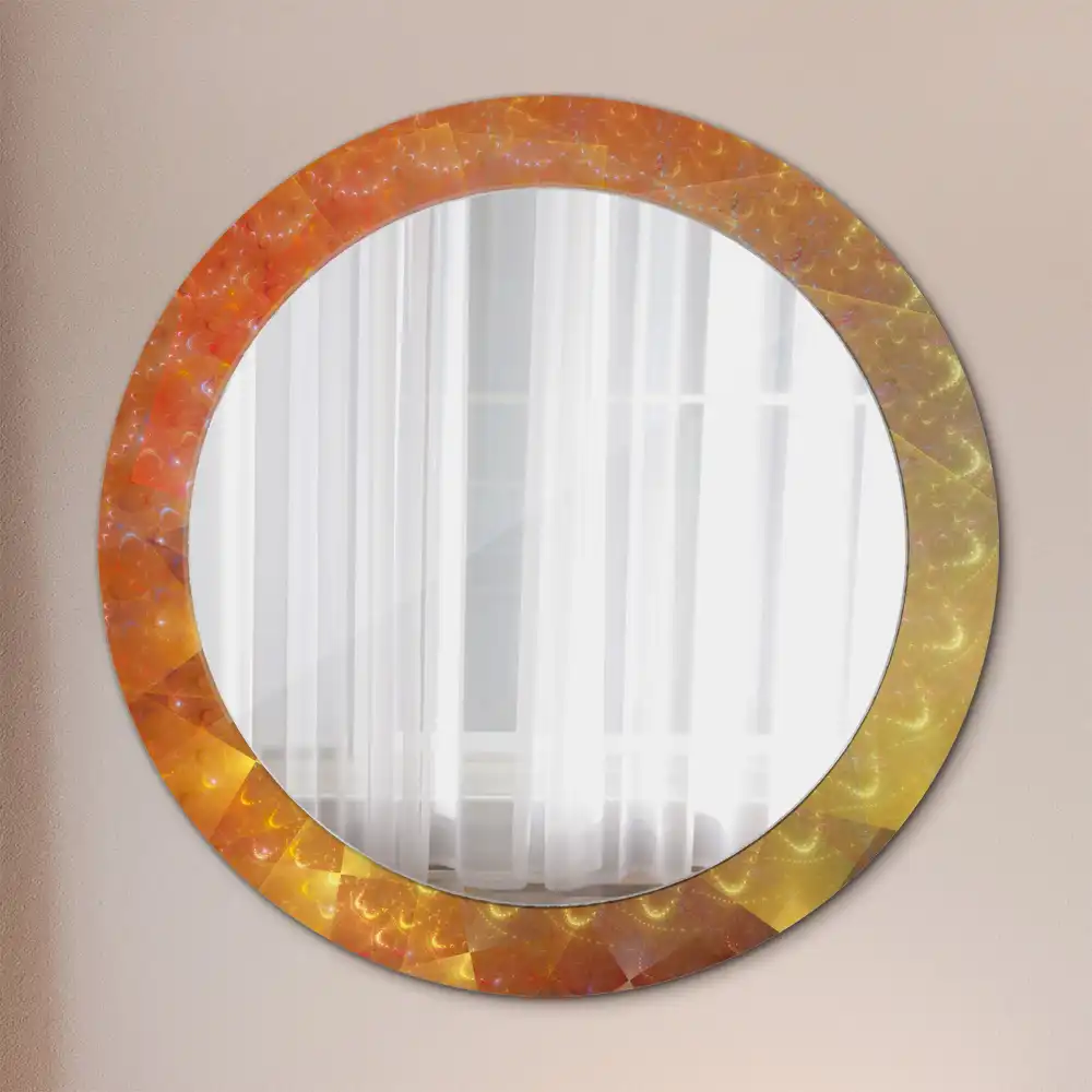 Round decorative mirror Spiral abstraction
