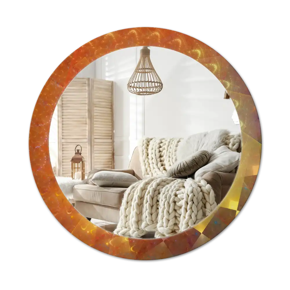 Round decorative mirror Spiral abstraction