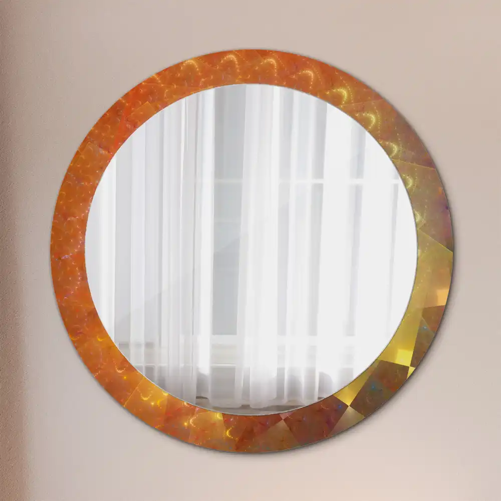 Round decorative mirror Spiral abstraction