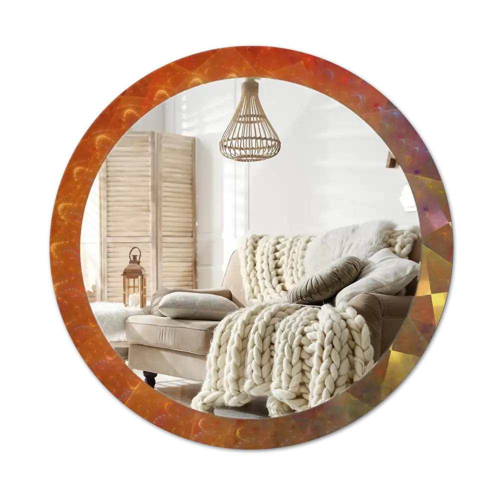 Round decorative mirror Spiral abstraction