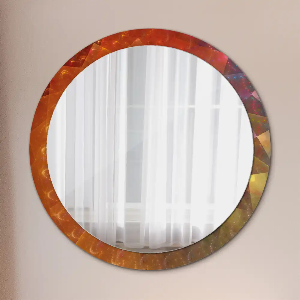 Round decorative mirror Spiral abstraction