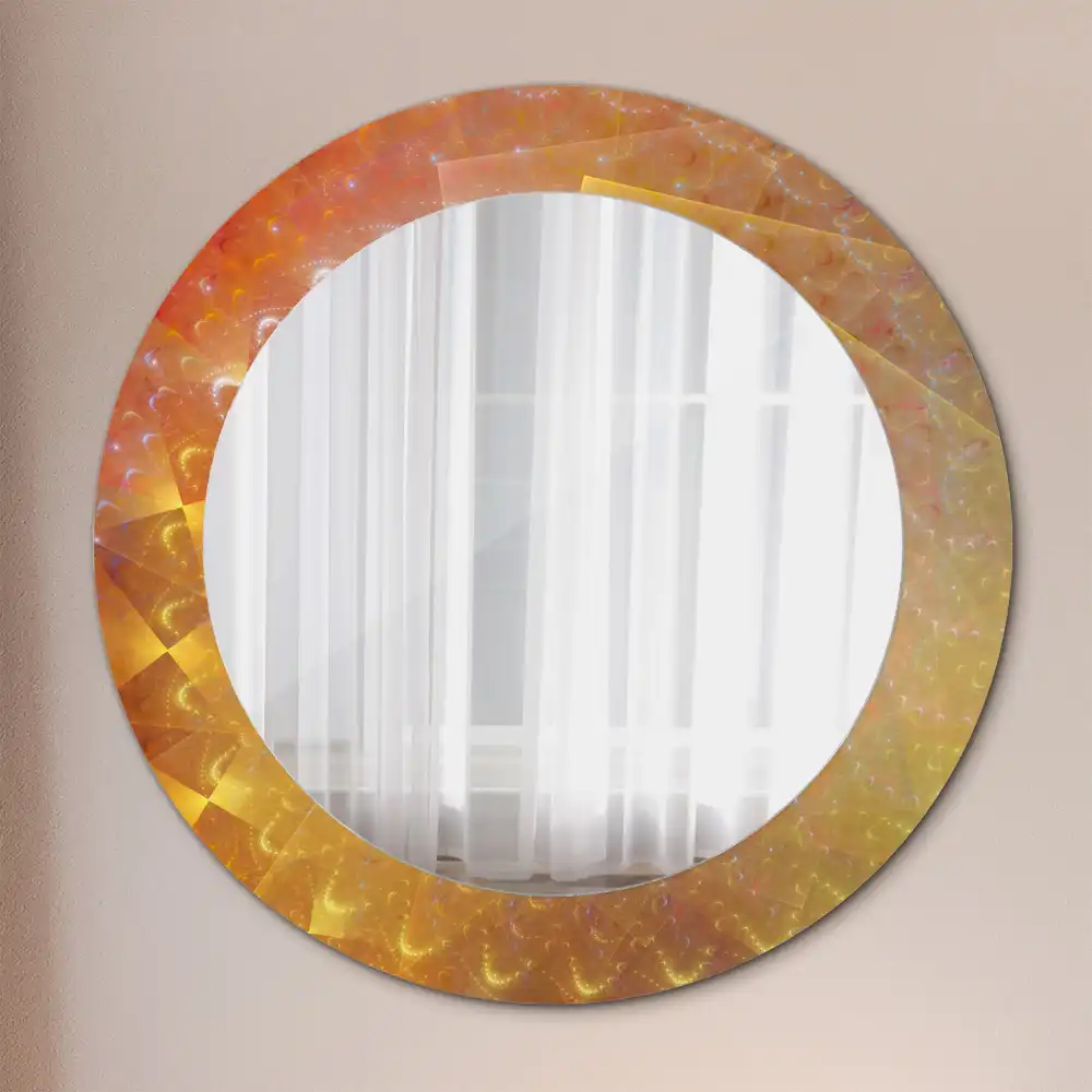 Round decorative mirror Spiral abstraction