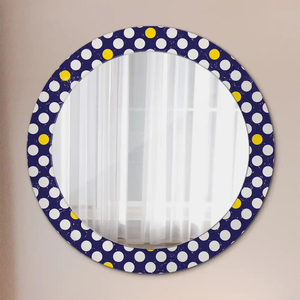 Round decorative mirror Retro polka dots
