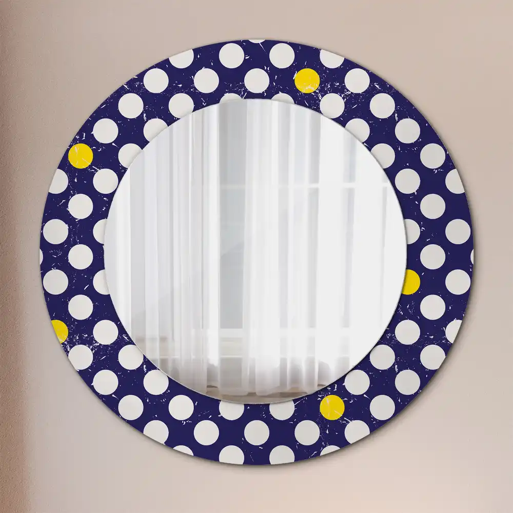 Round decorative mirror Retro polka dots